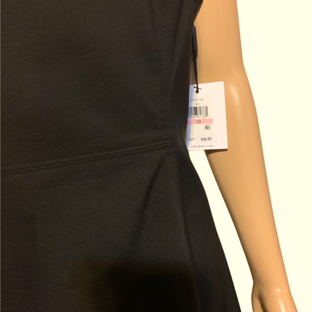 Black Calvin Klein Fit and Flare Dress Womens Size 10 - Picture 4 of 12